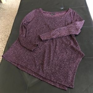 Plus Size Purple Sparkly Sweater from Lane Bryant